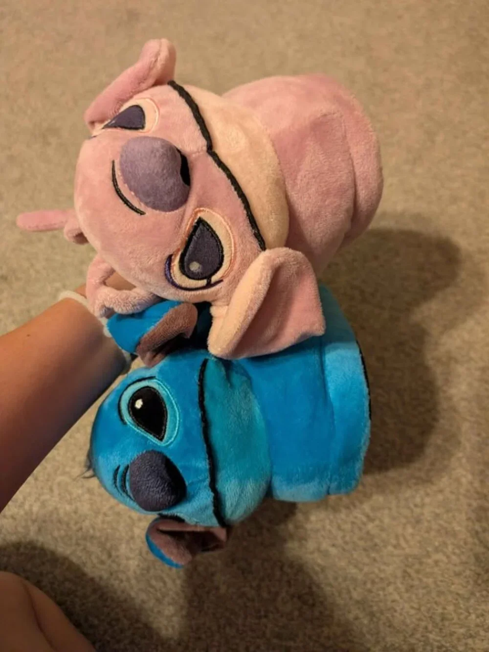 Stitch and angel kids slippers size 13/1